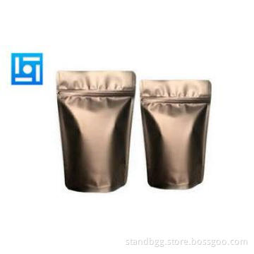 Matte black resealable ziplock stand up pouches printing sm